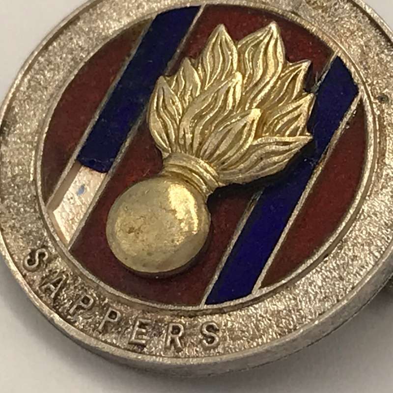SA Engineers Carps ( SAPPERS ) sterling silver lapel pin badge #4797