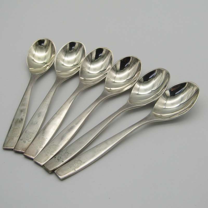 Lot of 6 German Rosenthal 90-18 silverplated spoons