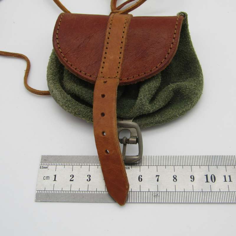 Vintage leather purse with straps to wear around neck