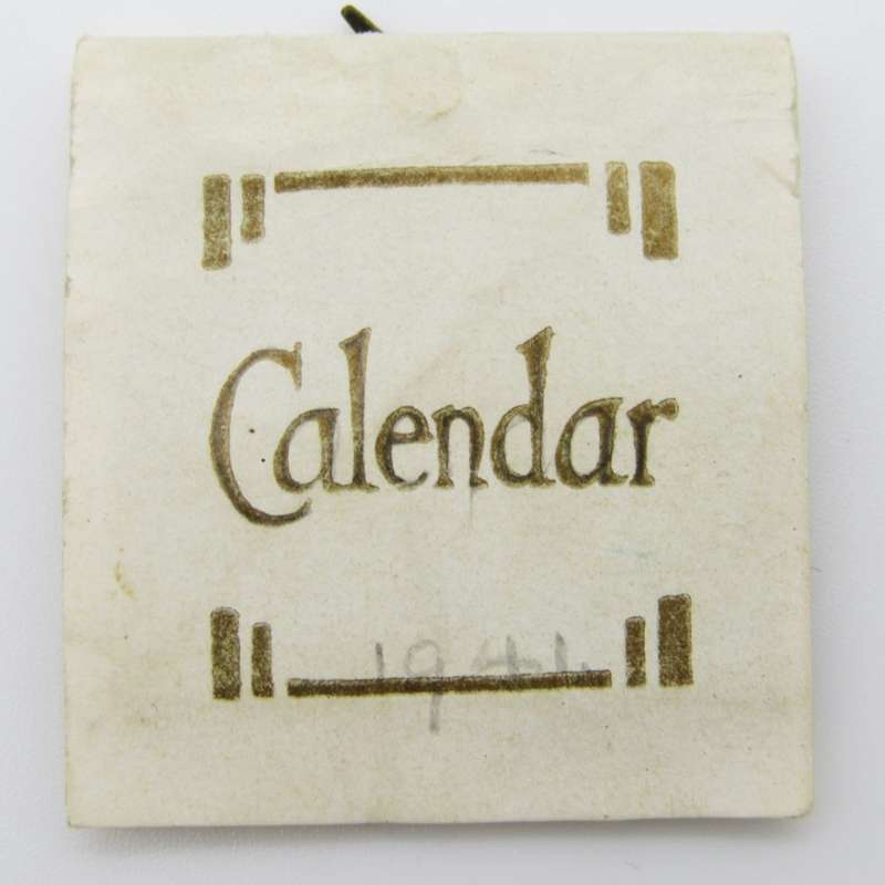 Miniature 1941 Pocket calendar booklet