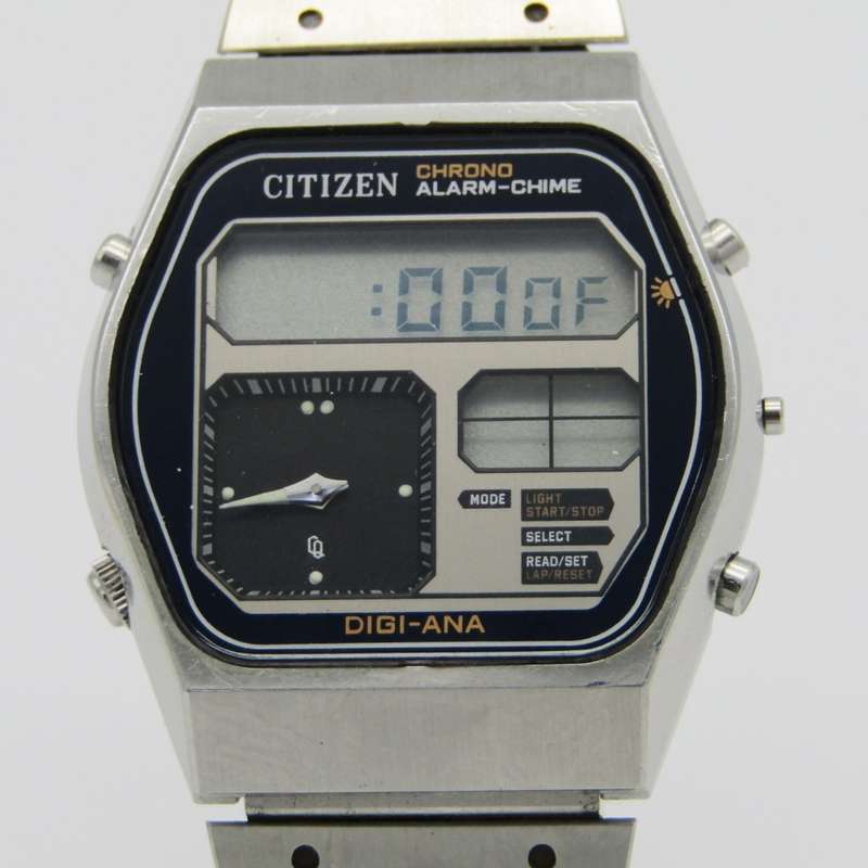 Vintage Citizen Digi-Ana alarm - Chime chronograph quartz mens watch, working