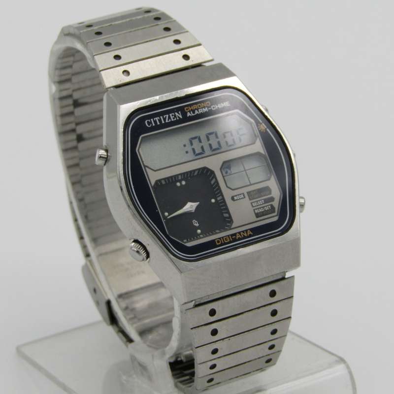 Vintage Citizen Digi-Ana alarm - Chime chronograph quartz mens watch, working