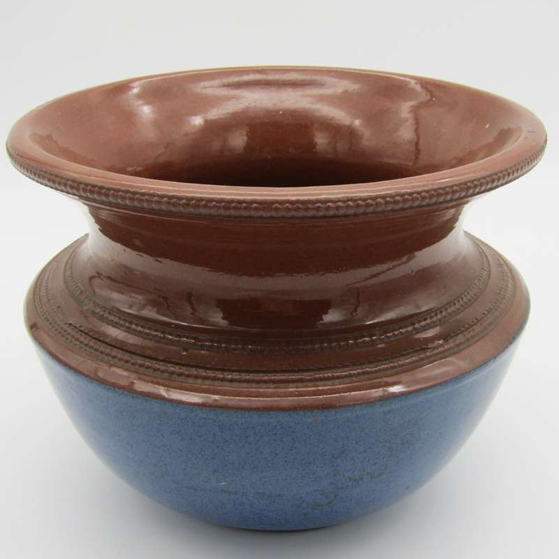Vintage stoneware glazed flower planter