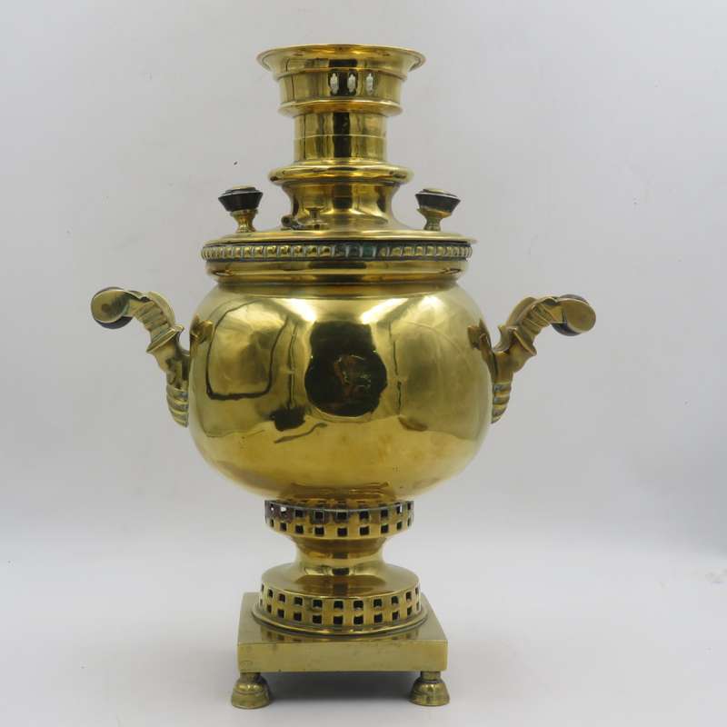 Vintage Russian brass samovar