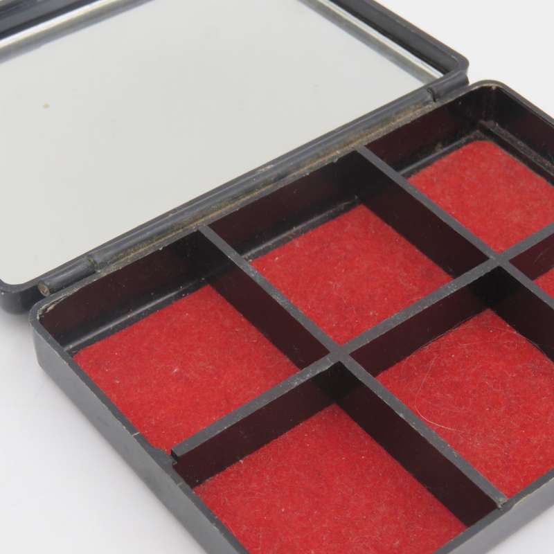 Beautiful vintage earrings jewellery box with mirror