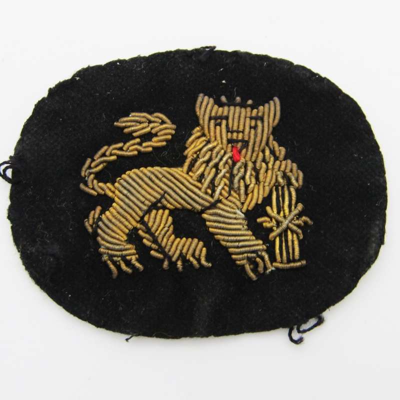 Pair of SA Navy warrant officer bullion wire rank badges
