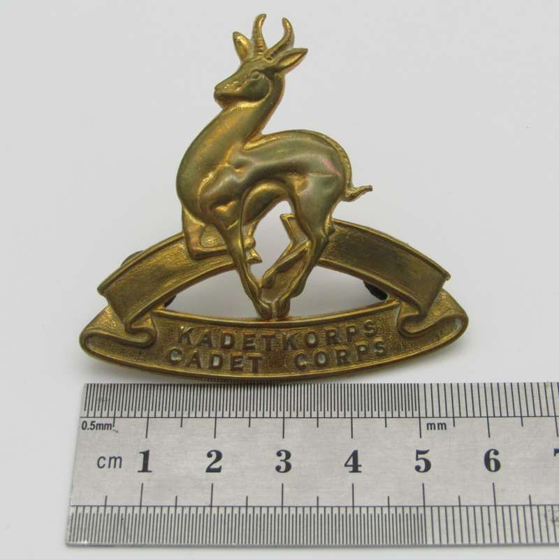 SA Cadet Corps brass cap badge