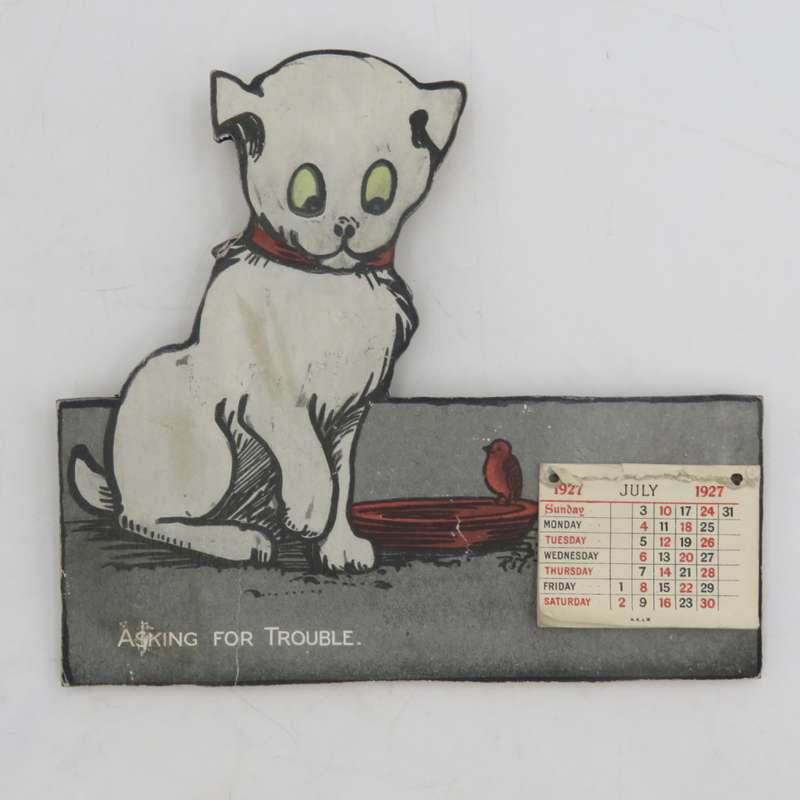 1927 Asking for Trouble Calendar - only July to December