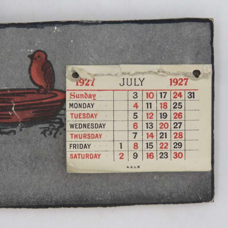 1927 Asking for Trouble Calendar - only July to December