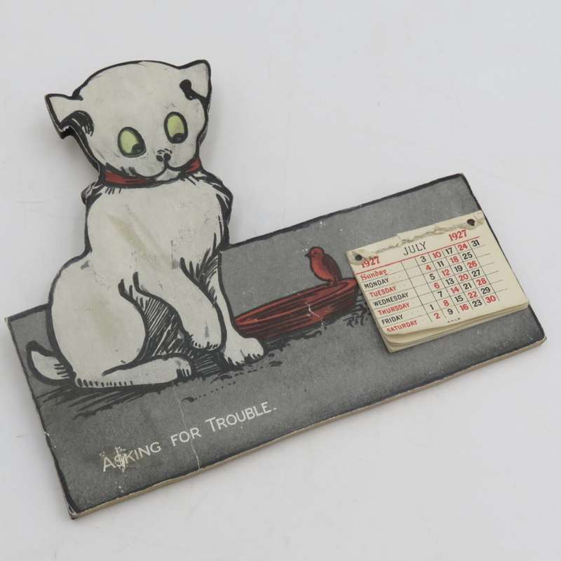 1927 Asking for Trouble Calendar - only July to December