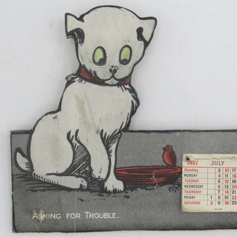 1927 Asking for Trouble Calendar - only July to December