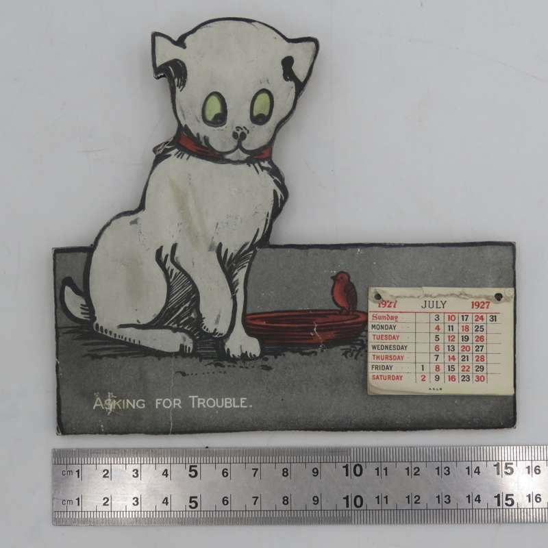 1927 Asking for Trouble Calendar - only July to December