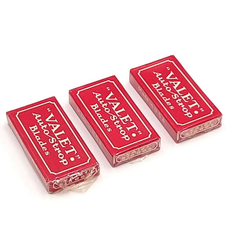 Lot of 3 Valet Auto Strop blades `` Half packet `` -  still sealed