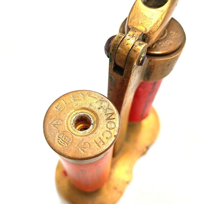 Antique brass 12 bore cartridge capper and decapper tool