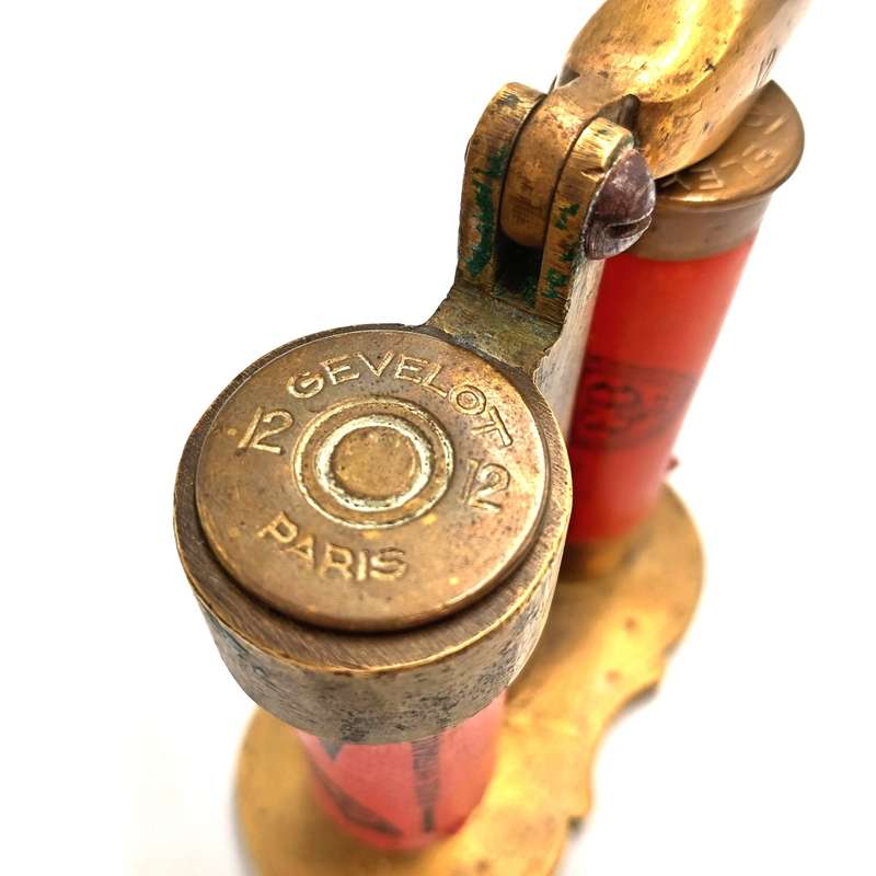 Antique brass 12 bore cartridge capper and decapper tool