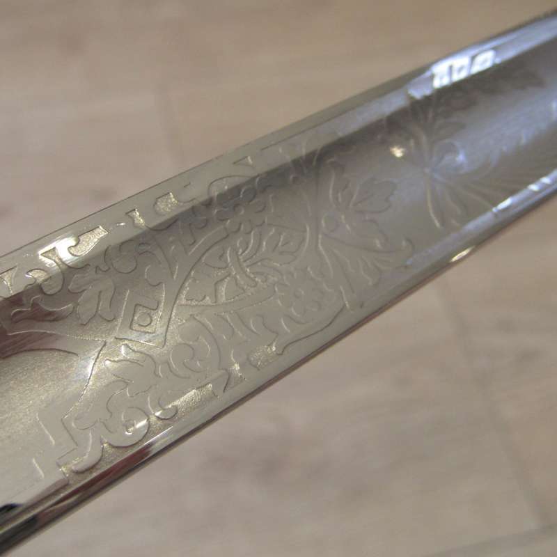 British 1897 Pattern infantry officer`s sword with sheath