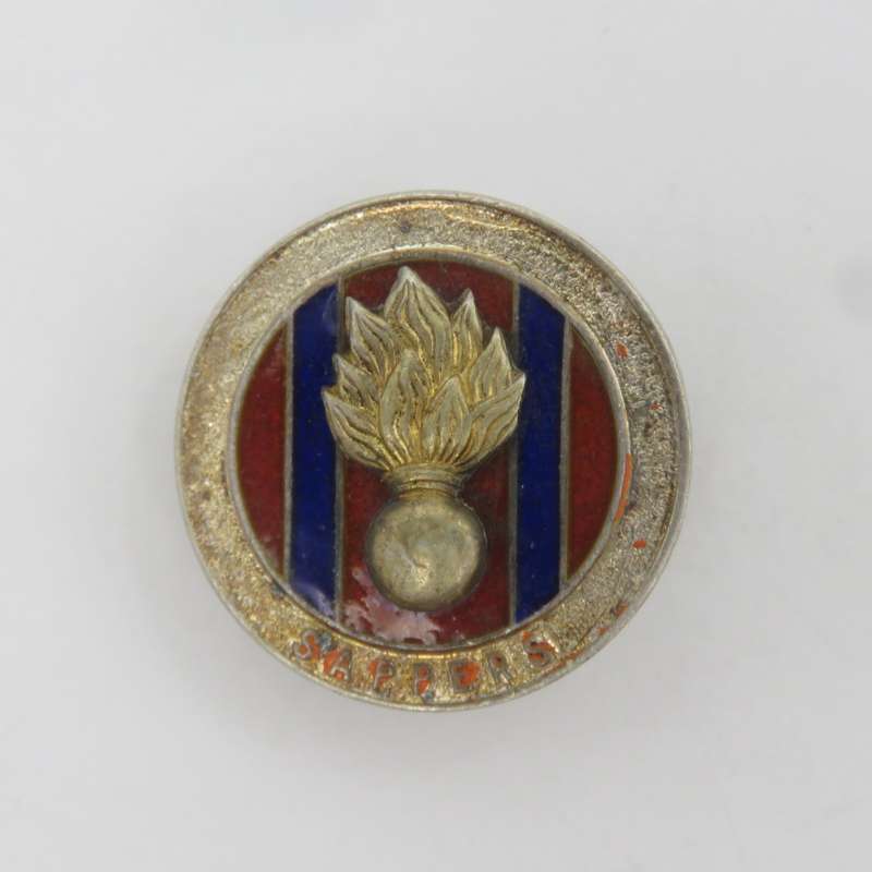 SA Engineers Corps ( SAPPERS) sterling silver button badge #2681