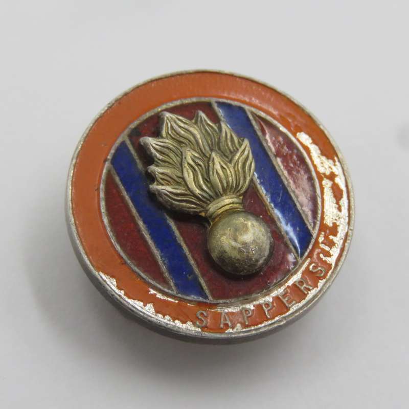 SA Engineers Corps ( SAPPERS) sterling silver button  badge #2634