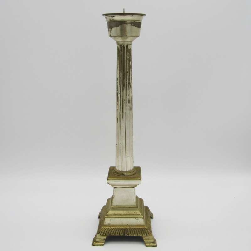 Vintage silver coloured candlestick