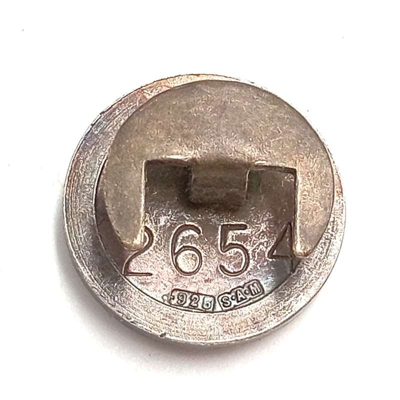 SA Engineers Corps ( SAPPERS) sterling silver button badge #2654