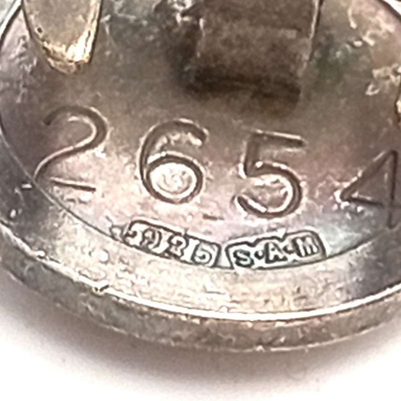 SA Engineers Corps ( SAPPERS) sterling silver button badge #2654