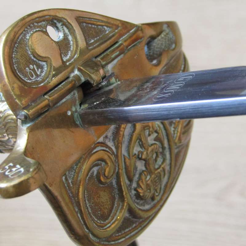 South African Navy officer`s sword with sheath and belt