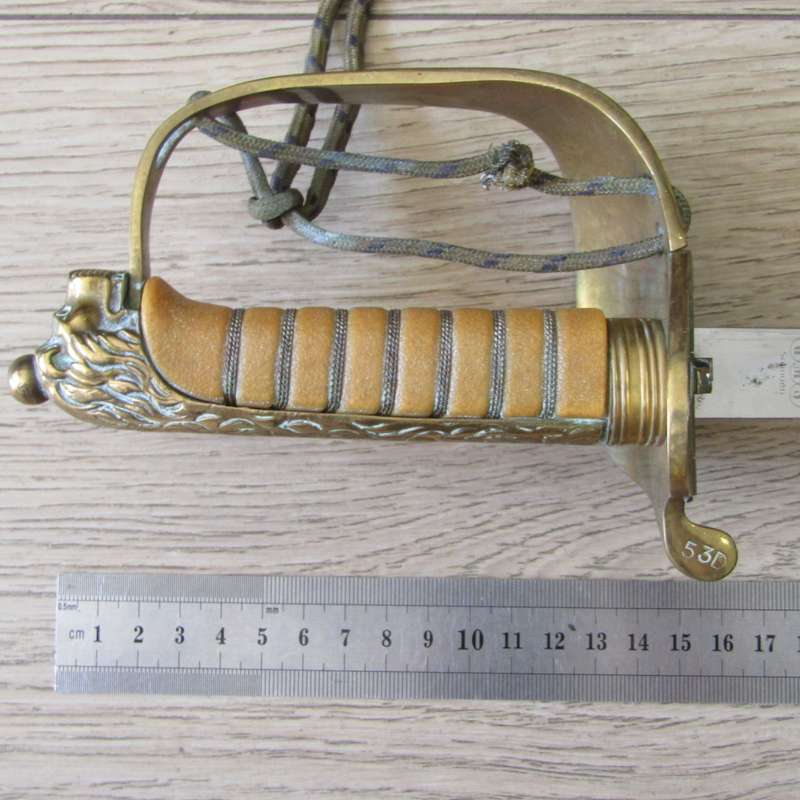 South African Navy officer`s sword with sheath and belt
