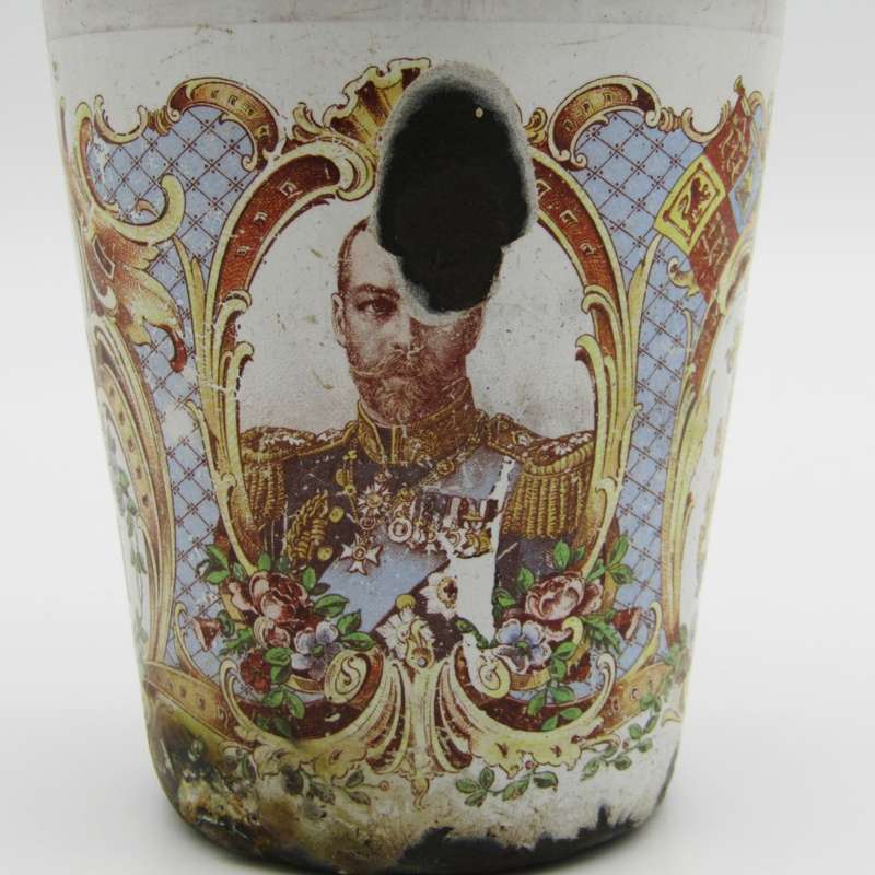Very rare 1911 King George V coronation enamel cup