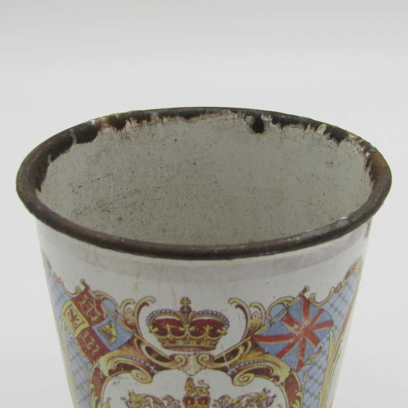 Very rare 1911 King George V coronation enamel cup