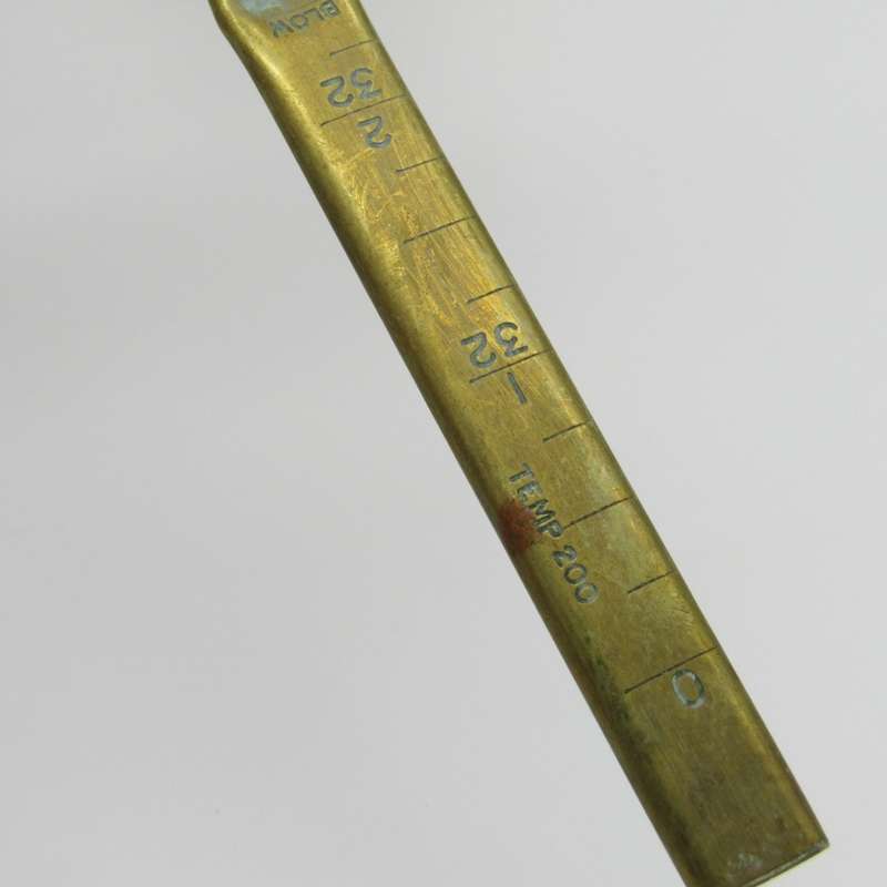 Antique brass hydrometer with copper cup