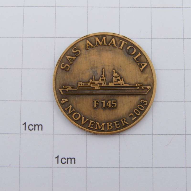 SAS Amatola F 145 commemorative medallion in presentation box
