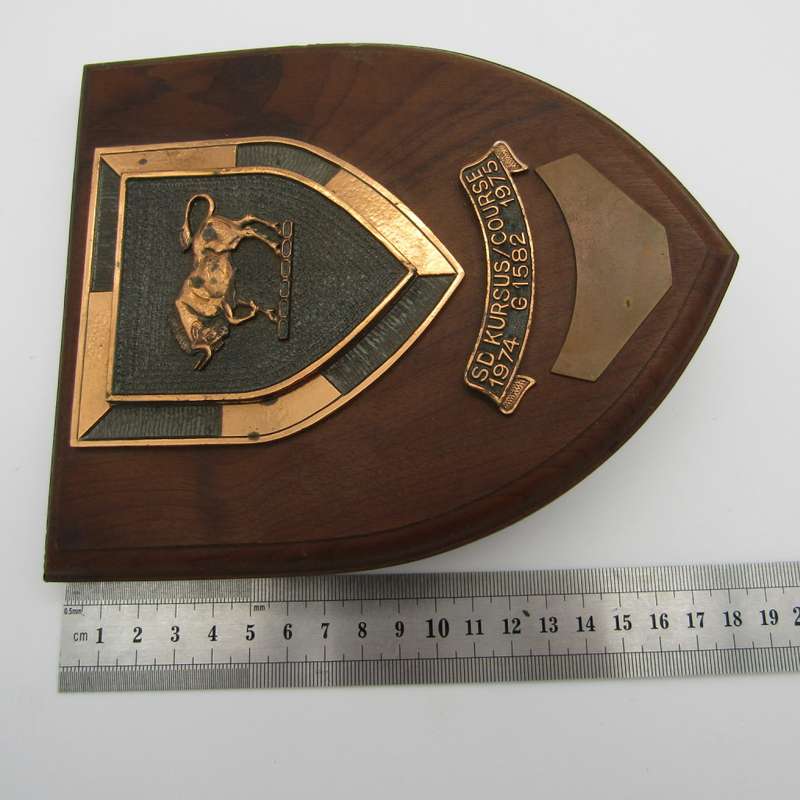 SADF Army College 1974/1975 G 1582 Course plaque