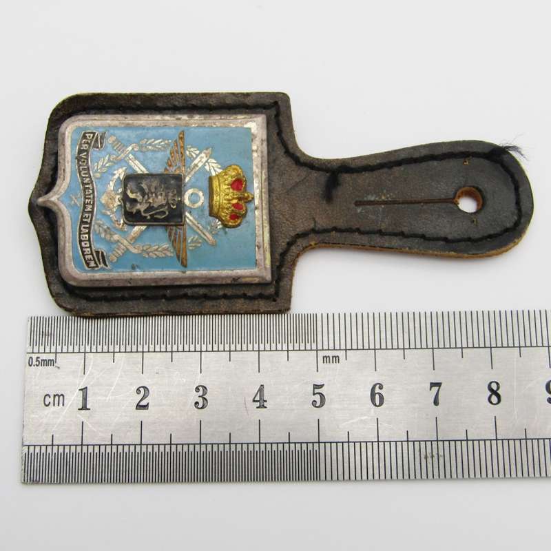 Belgium Royal Military school fob flash badge