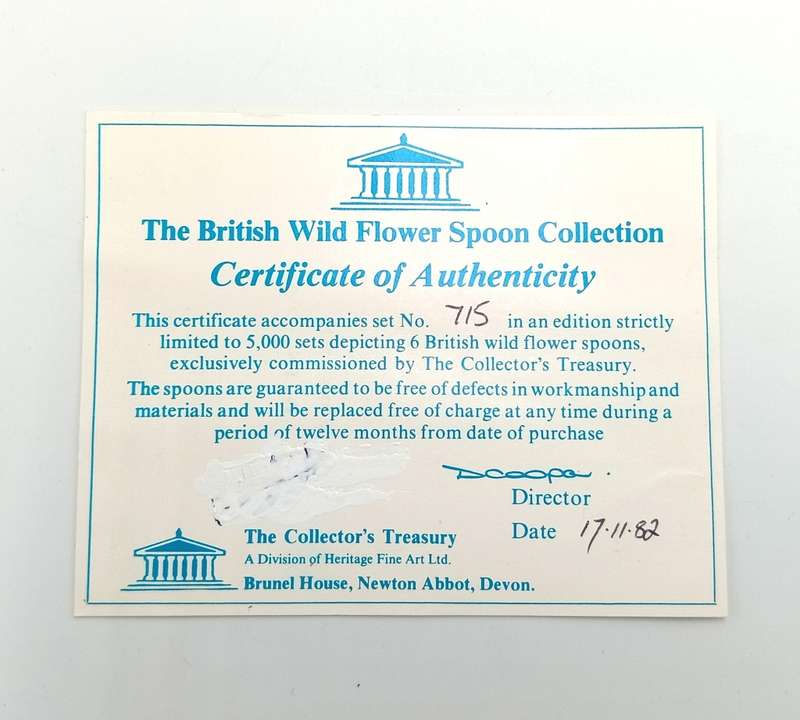 The British Wild Flower spoon collection set # 715 of 5000