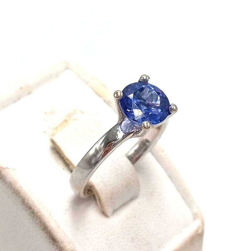 14kt White Gold Glamira Tanzanite ring with certificate - Tanzanite appr. 2ct  - with original box