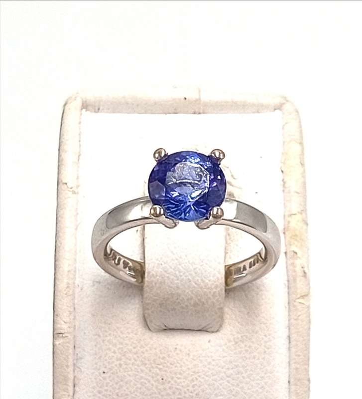 14kt White Gold Glamira Tanzanite ring with certificate - Tanzanite appr. 2ct  - with original box