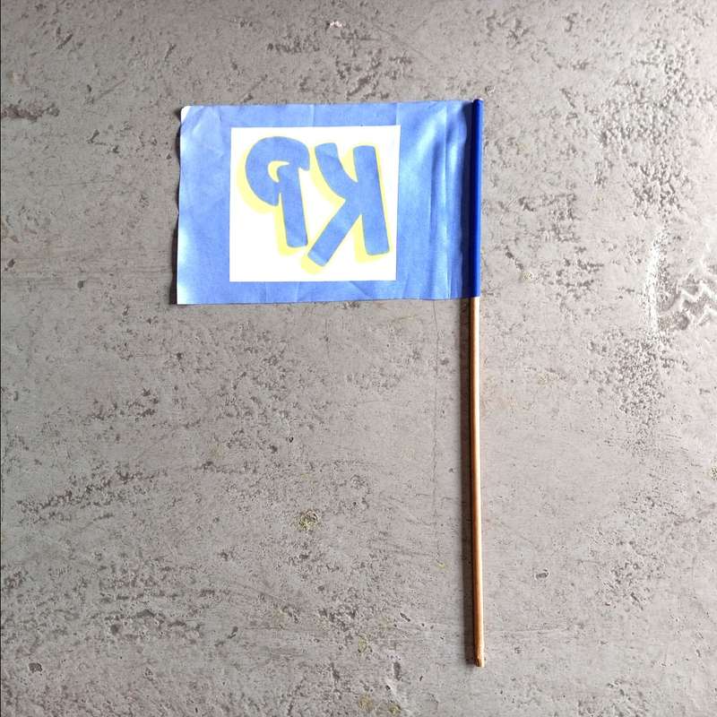 Vintage KP Konserwatiewe Party hand flag