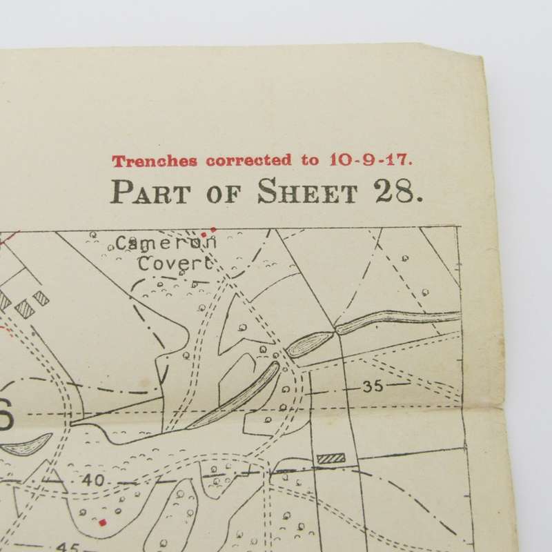 WW1 Trench Message Map with trenches corrected - middle hole 1 : 5000
