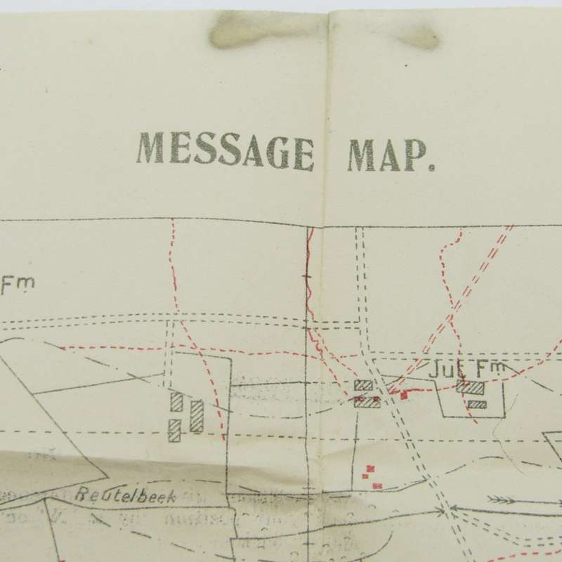 WW1 Trench Message Map with trenches corrected - middle hole 1 : 5000