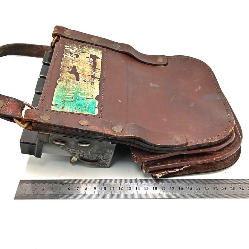 Vintage South African petrol station attendant money pouch