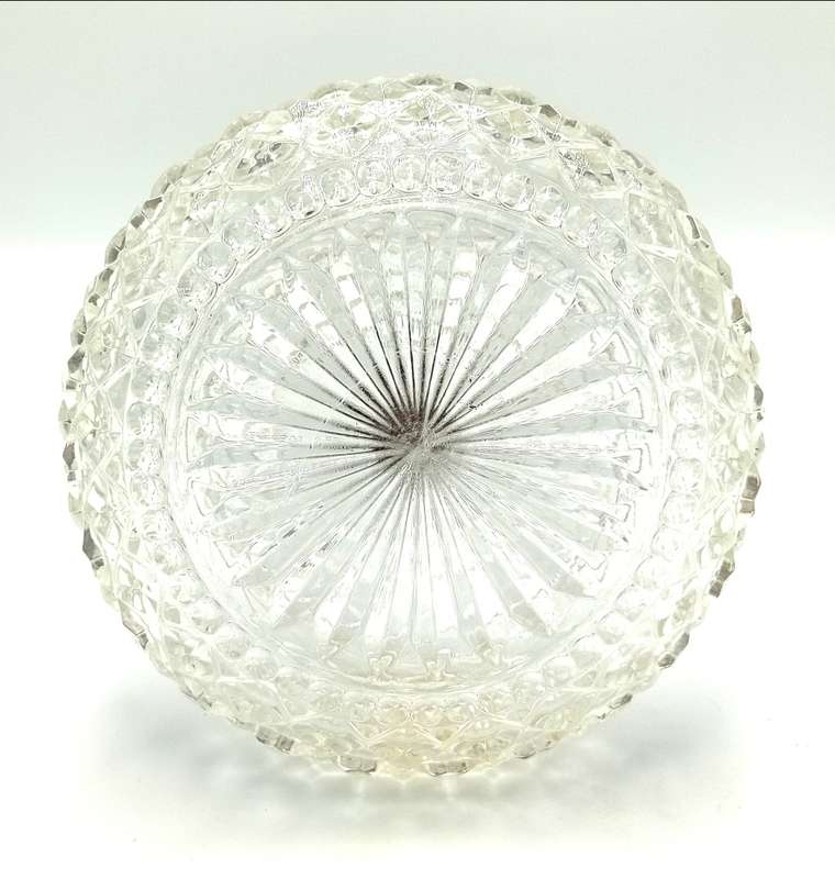 Vintage glass sherry decanter with silverplated top