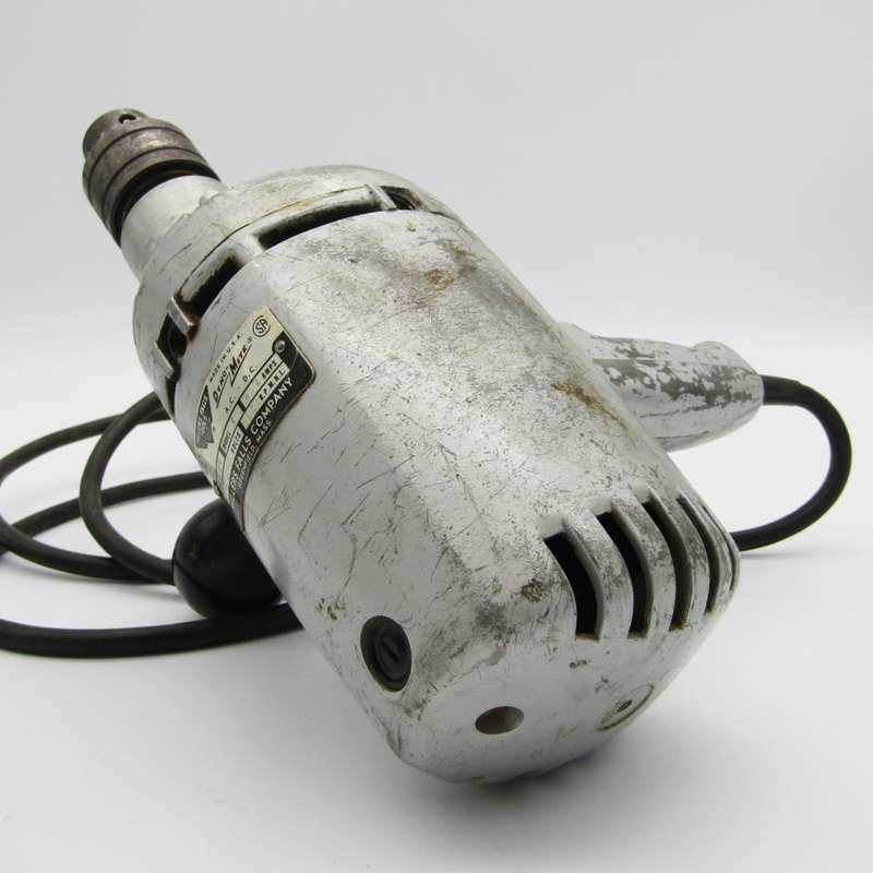 Vintage Dyno-Mite electric drill with Speed Reducer attachment - working - switch replaced