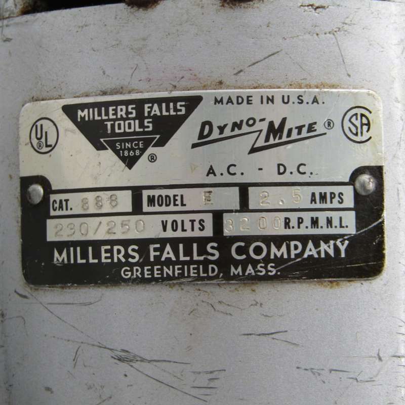 Vintage Dyno-Mite electric drill with Speed Reducer attachment - working - switch replaced