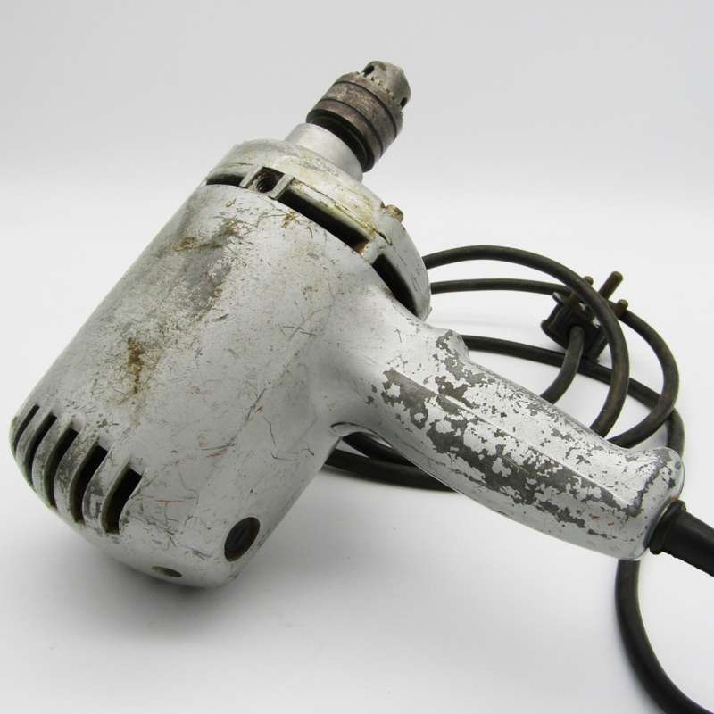 Vintage Dyno-Mite electric drill with Speed Reducer attachment - working - switch replaced