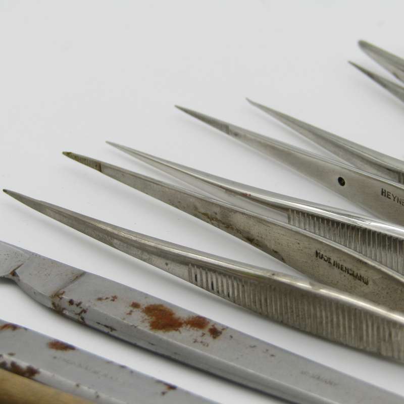 Old Military dissecting kit in pouch