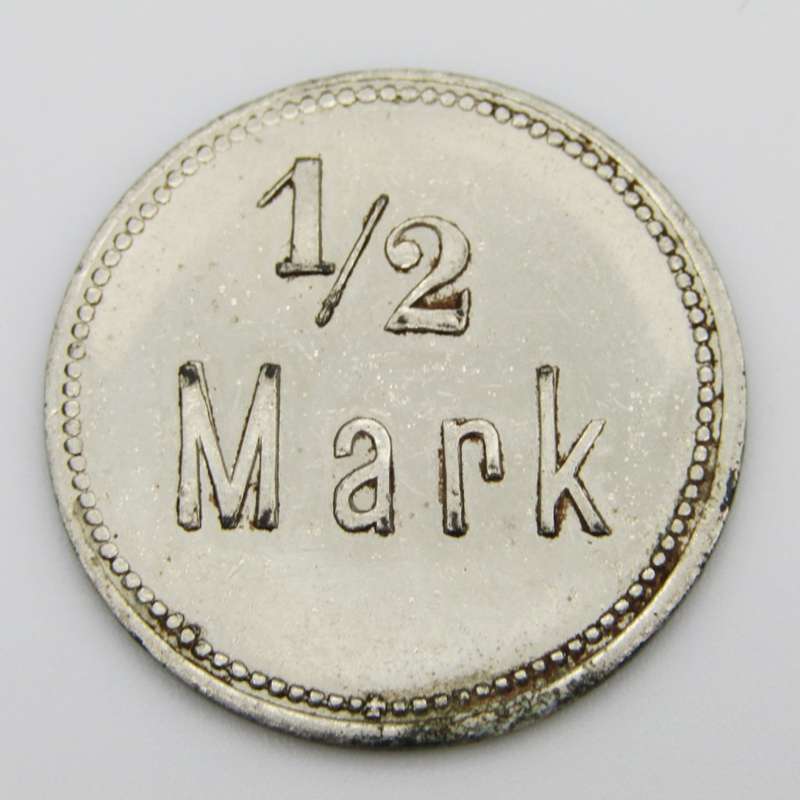 German South West Africa 3 Kompaqnie 1/2 mark and 1 mark tokens - scarce