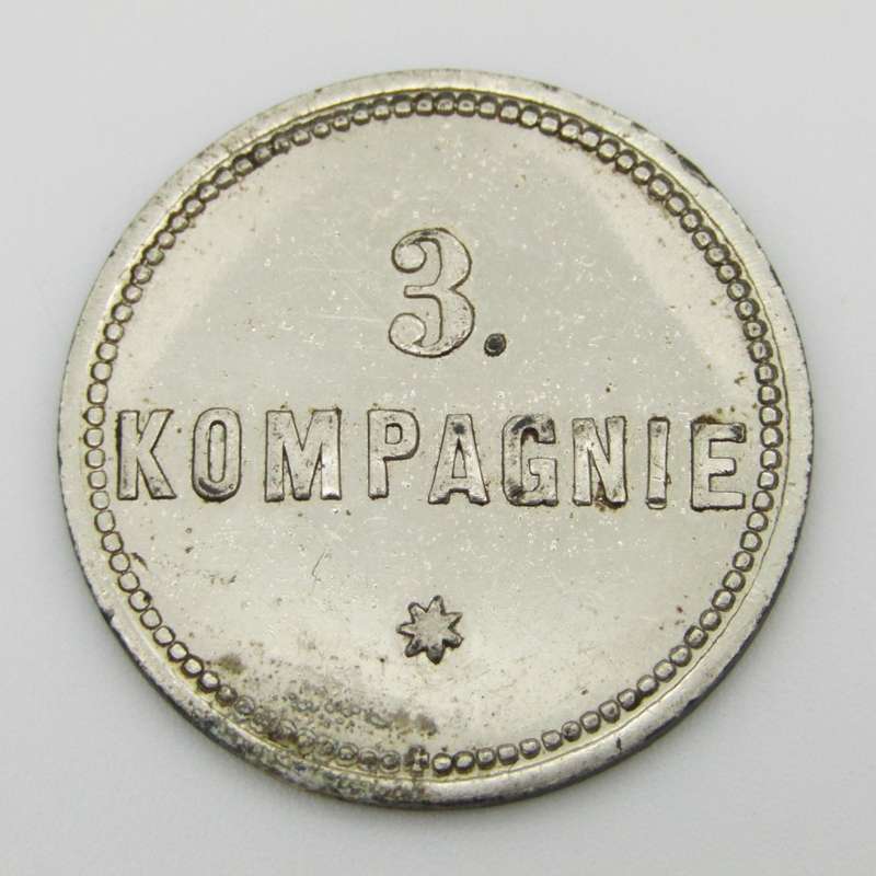 German South West Africa 3 Kompaqnie 1/2 mark and 1 mark tokens - scarce