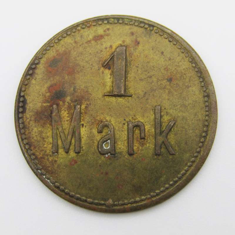 German South West Africa 3 Kompaqnie 1/2 mark and 1 mark tokens - scarce