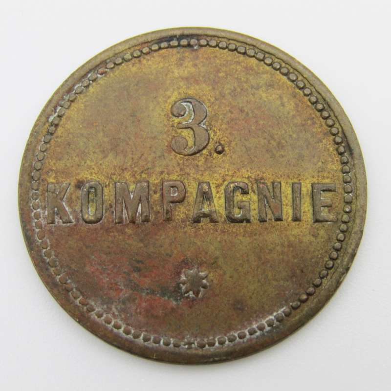 German South West Africa 3 Kompaqnie 1/2 mark and 1 mark tokens - scarce