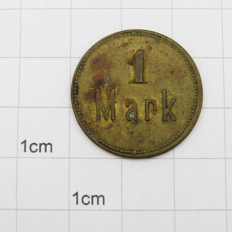 German South West Africa 3 Kompaqnie 1/2 mark and 1 mark tokens - scarce